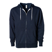 Independent Trading Co. Lightweight Fitted Zip Hooded Sweatshirt