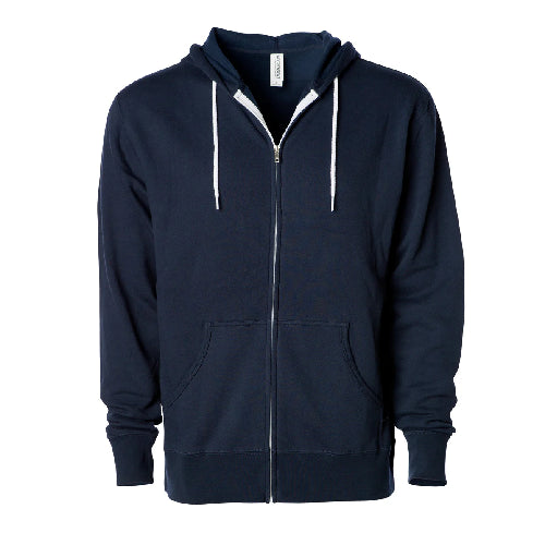 Independent Trading Co. Lightweight Fitted Zip Hooded Sweatshirt