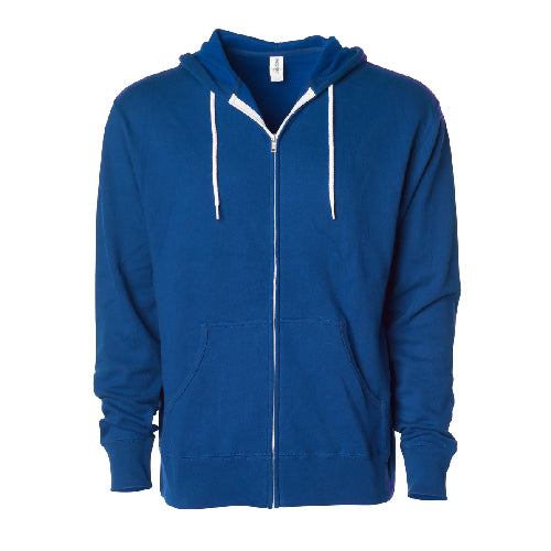 Independent Trading Co. Lightweight Fitted Zip Hooded Sweatshirt