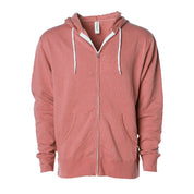 Independent Trading Co. Lightweight Fitted Zip Hooded Sweatshirt