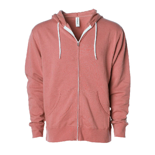 Independent Trading Co. Lightweight Fitted Zip Hooded Sweatshirt