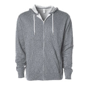 Independent Trading Co. Lightweight Fitted Zip Hooded Sweatshirt