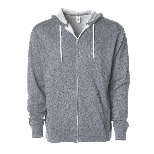 Independent Trading Co. Lightweight Fitted Zip Hooded Sweatshirt