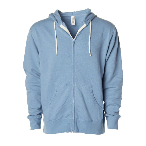 Independent Trading Co. Lightweight Fitted Zip Hooded Sweatshirt