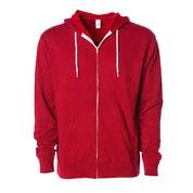 Independent Trading Co. Lightweight Fitted Zip Hooded Sweatshirt