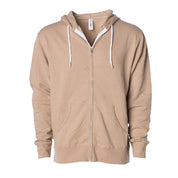 Independent Trading Co. Lightweight Fitted Zip Hooded Sweatshirt