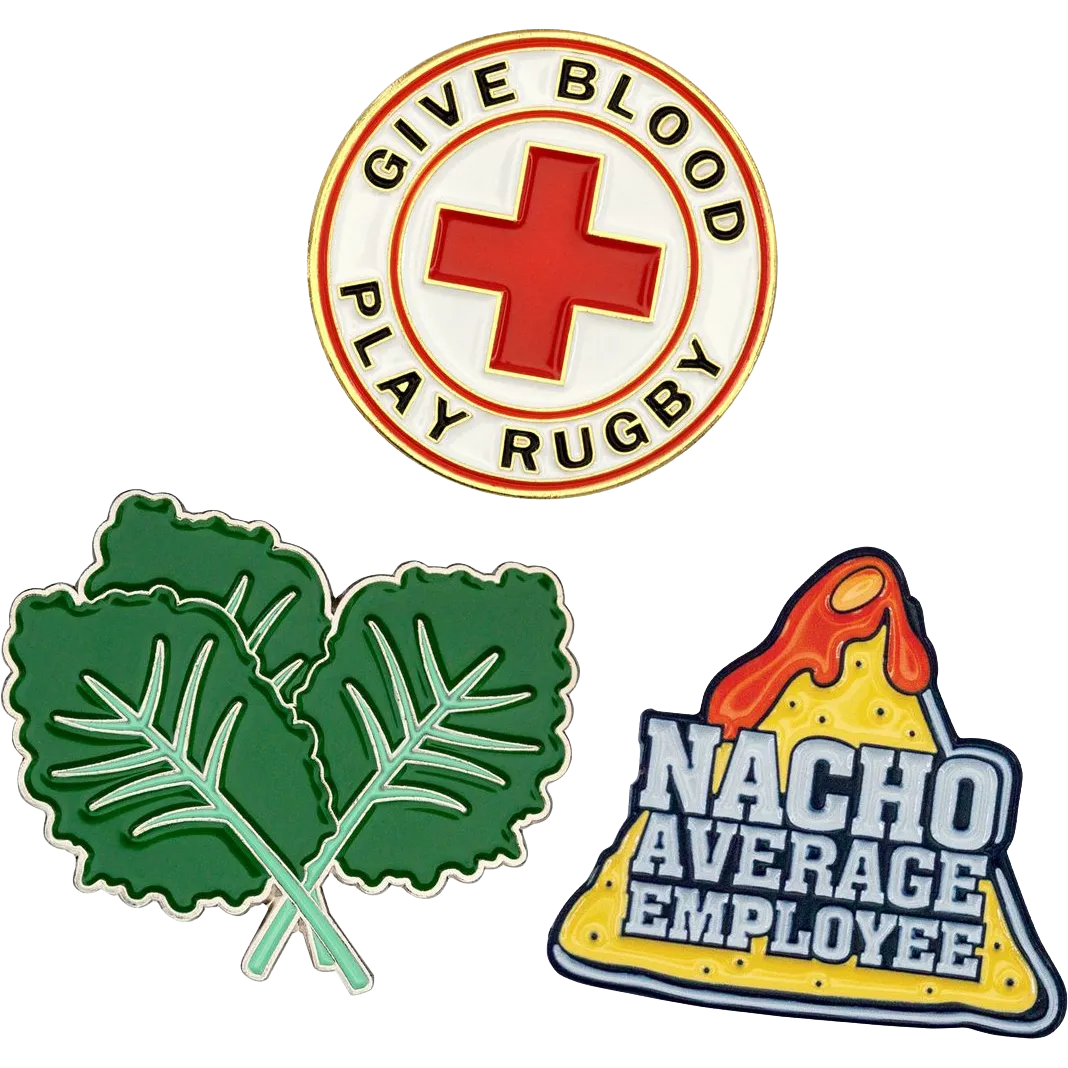 Lapel Pins Die Struck Soft Enamel (1")