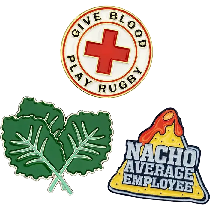 Lapel Pins Die Struck Soft Enamel (1")