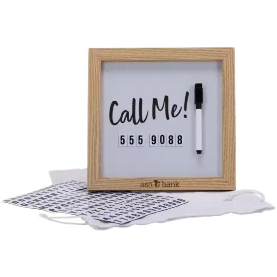 Magnetic Letter White Board with Wood Frame