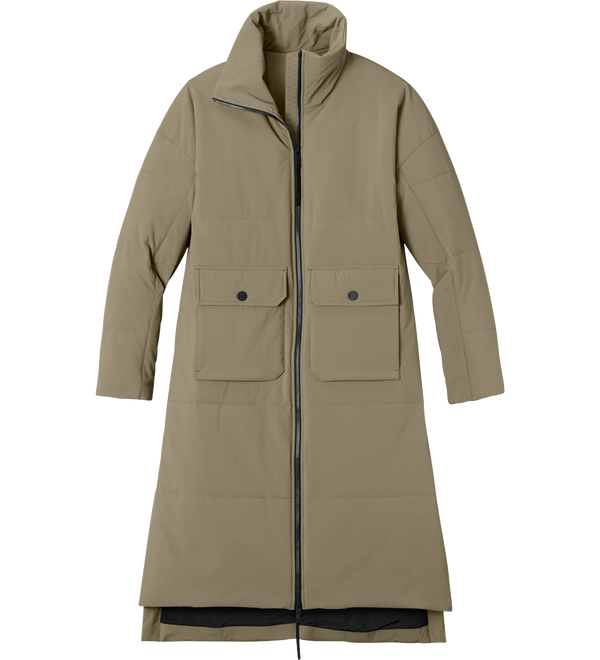miir-womens-sashiko-stretch-puffy-long-jacket-Truffle-front.webp
