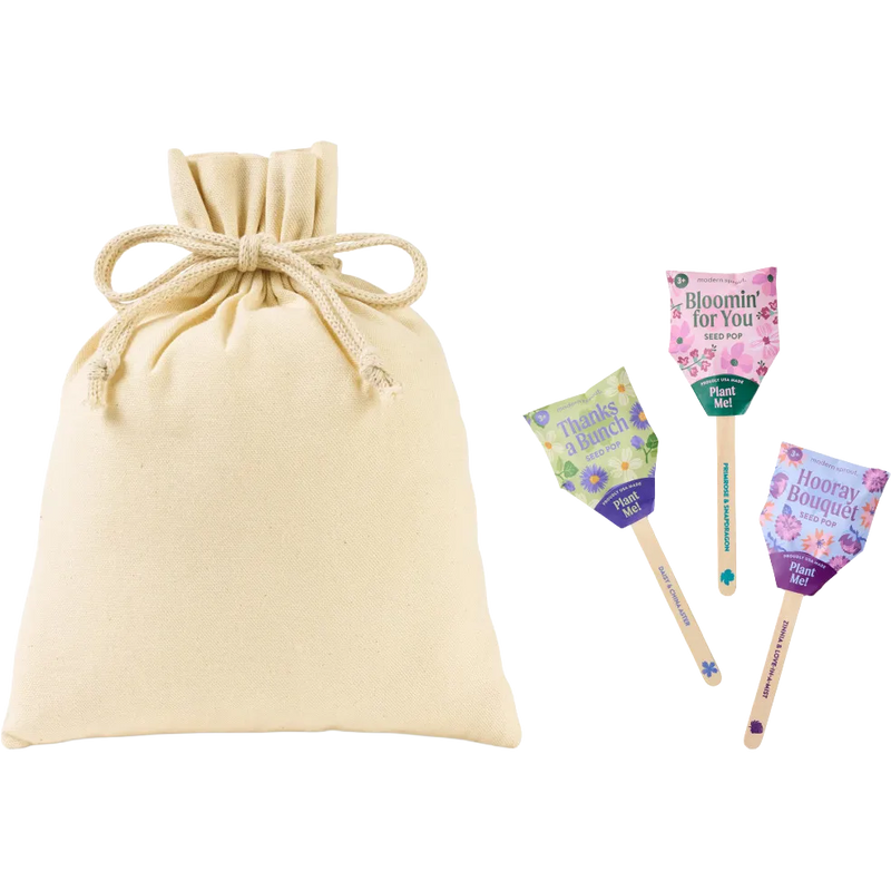Modern Sprout Flower Pop Trio Pouch