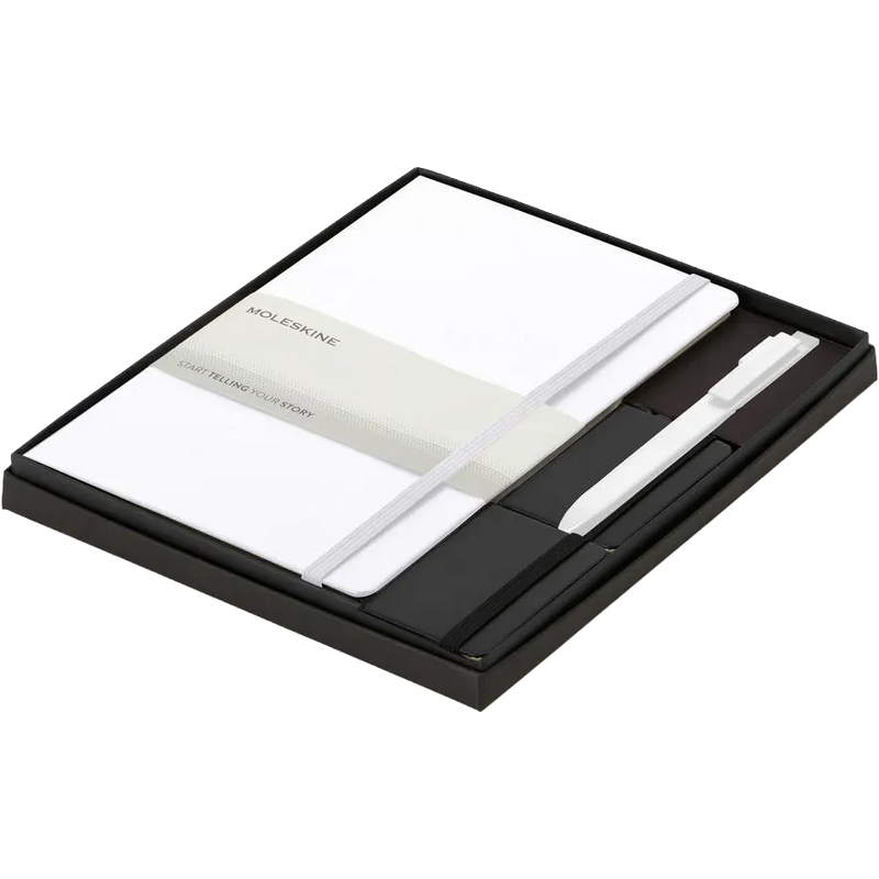 Moleskine® Large Notebook, GO Pen, and Mini Notebook Charm Gift Set