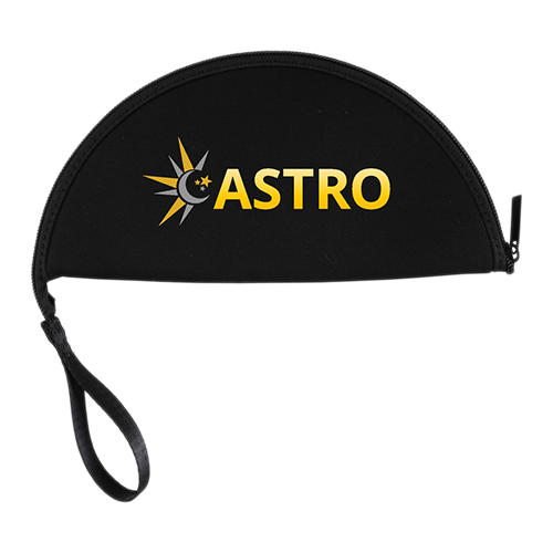 Black pouch with 'ASTRO' logo on a white background