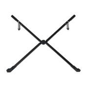 Black X-shaped tool on a white background