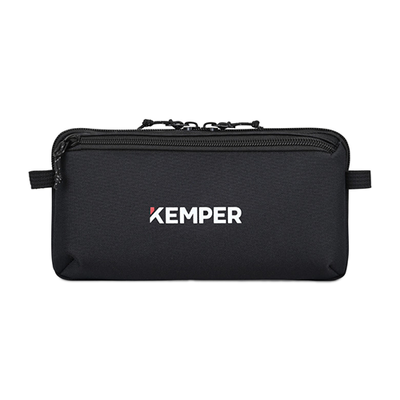 Black pouch with Kemper logo on a white background