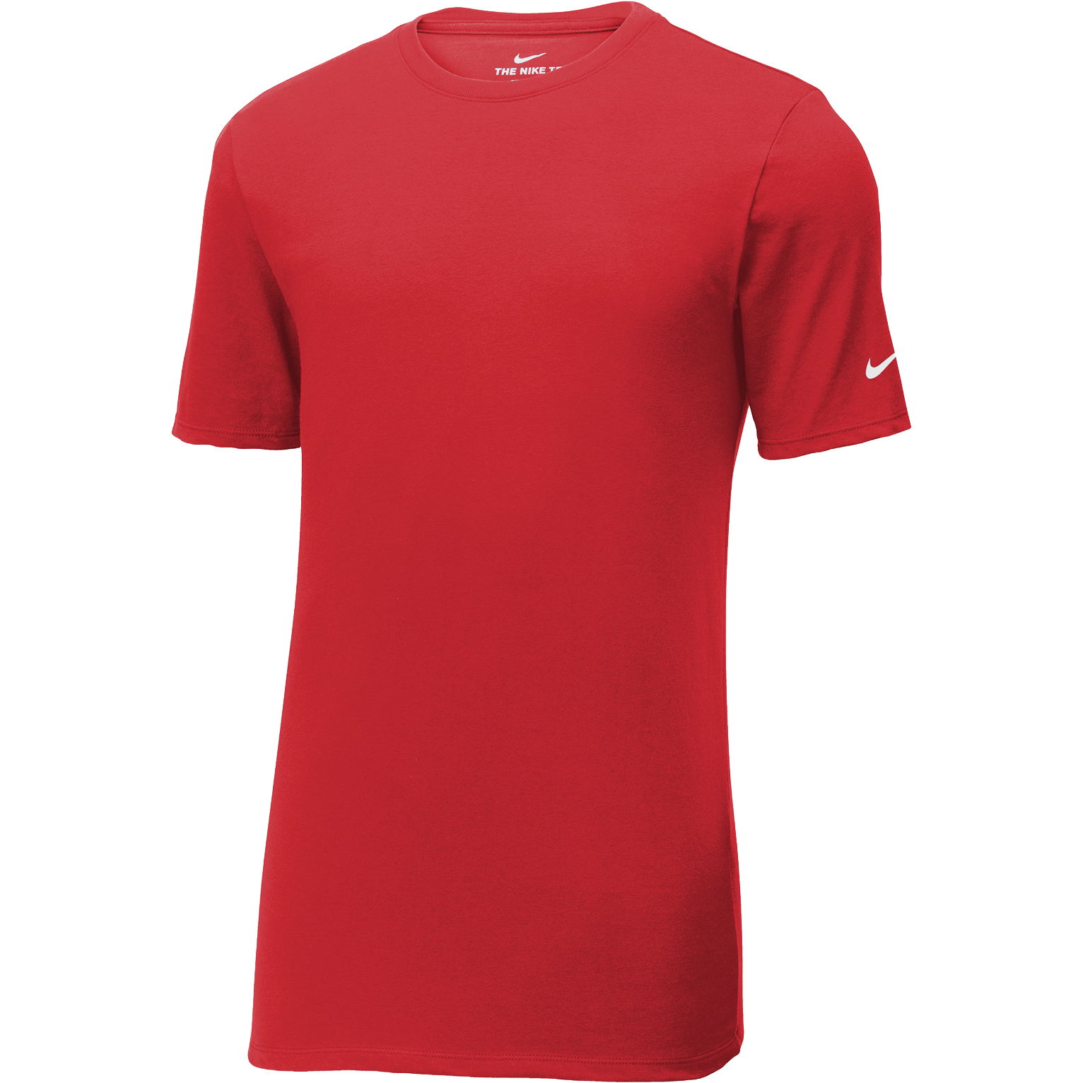 Red t-shirt with Nike logo on a white background