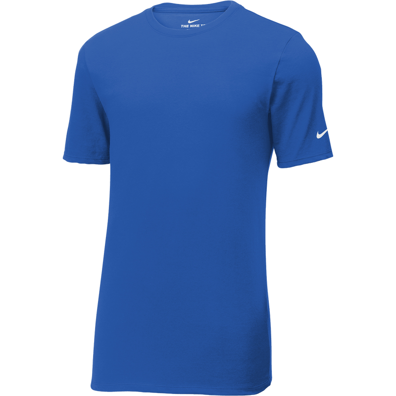 Blue t-shirt with Nike logo on a white background