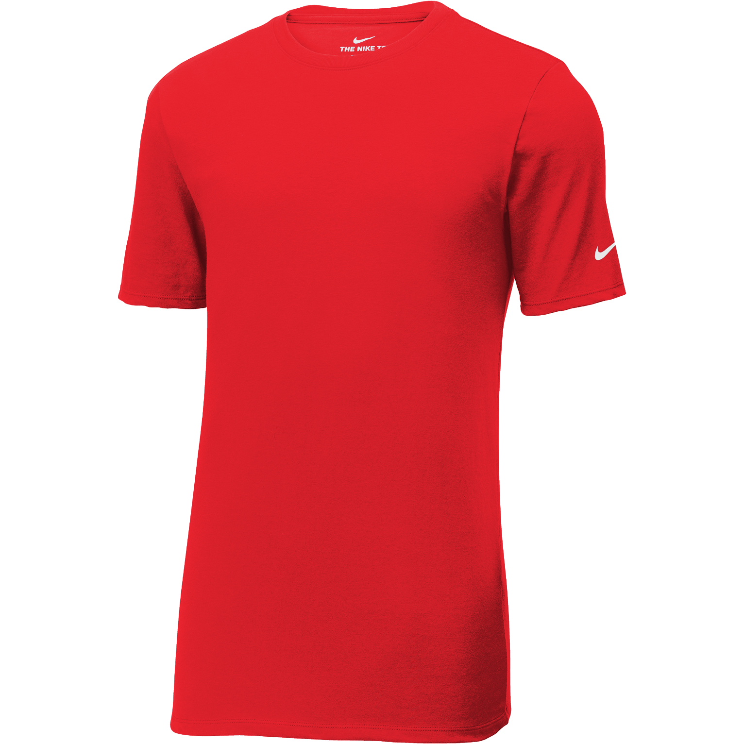Red t-shirt with Nike logo on a white background