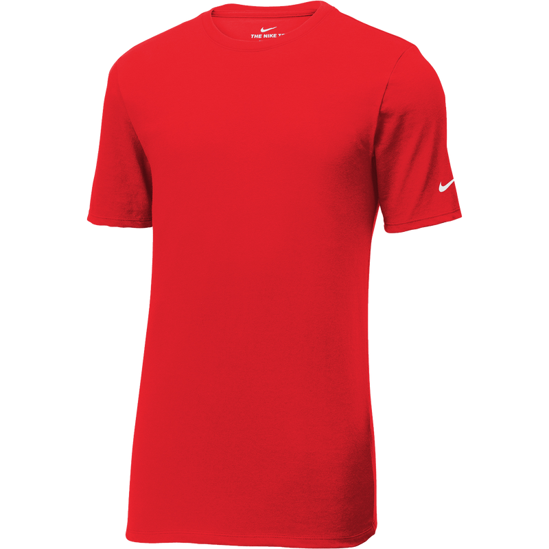 Red t-shirt with Nike logo on a white background