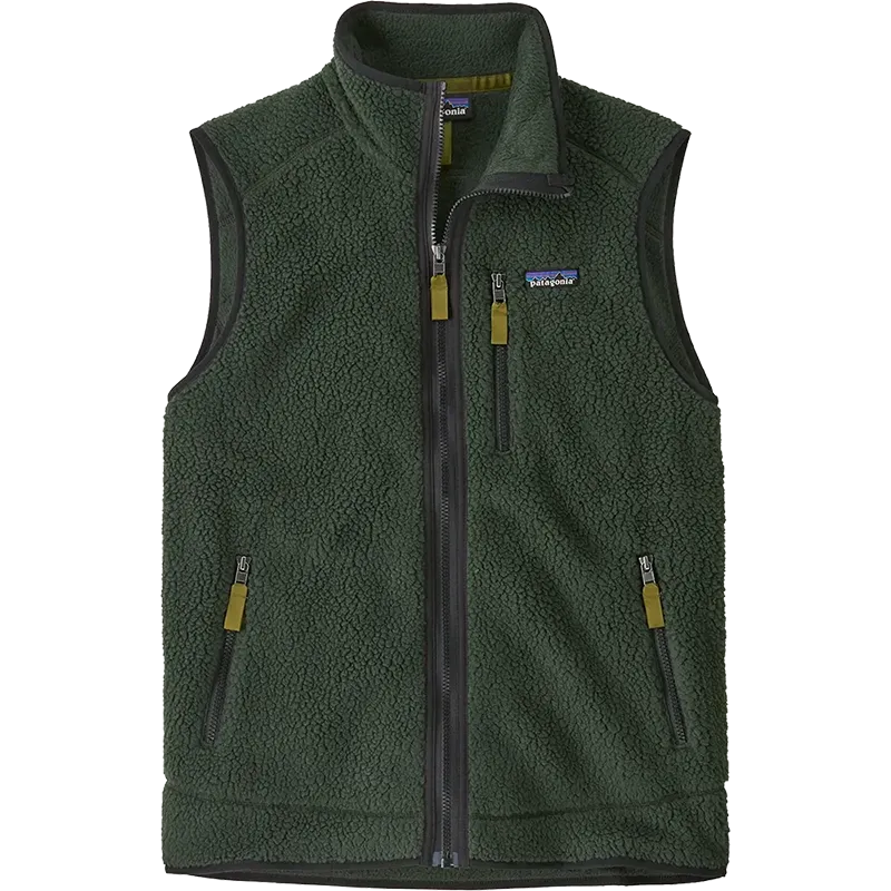 Patagonia Retro Pile fleece vest in forest green
