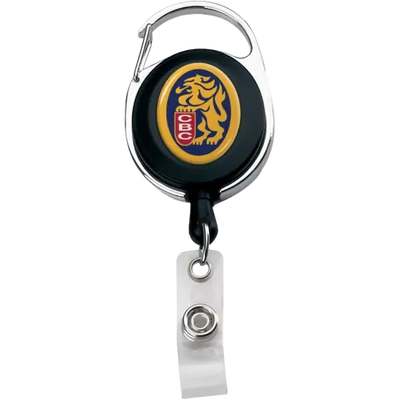 Oval Metal Retractable Badge Reel with Carabiner