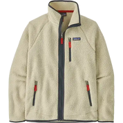 Patagonia Retro Pile full-zip fleece jacket in Pelican with Smolder Blue accents