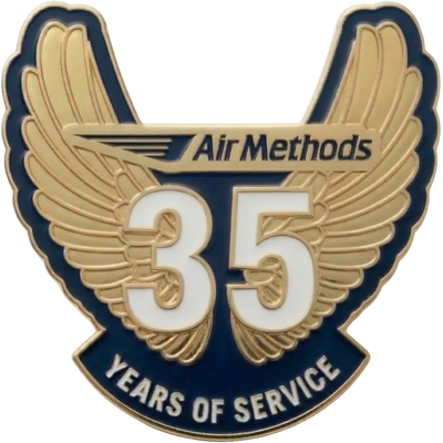 Die Struck Enamel Lapel Pin - Year 35