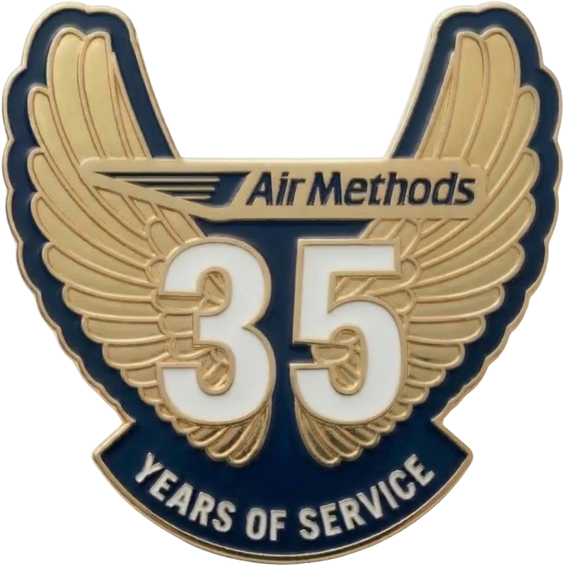 Die Struck Enamel Lapel Pin - Year 35