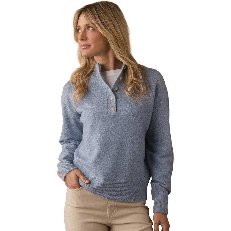 The Normal Brand Marianna Button Popover Sweater