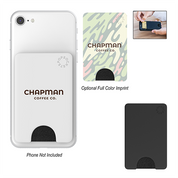 Phone card holder with 'Chapman Coffee Co.' branding and optional full color imprint feature.