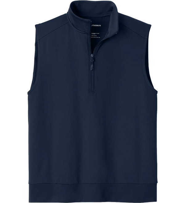 port-authority-c-free-double-knit-1-4-zip-vest-true-navy-front.webp
