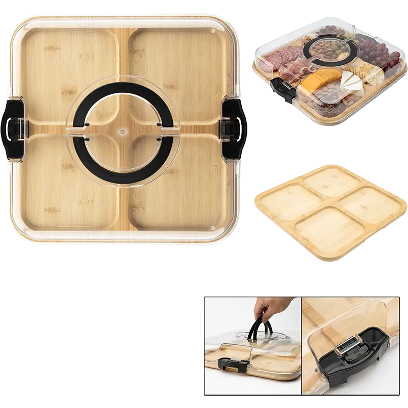 Portable Charcuterie Board With Lid