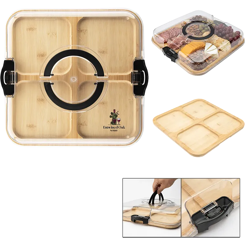 Portable Charcuterie Board With Lid