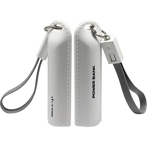 Portable Mini Mobile Power Bank Keychain w/Charging Cable