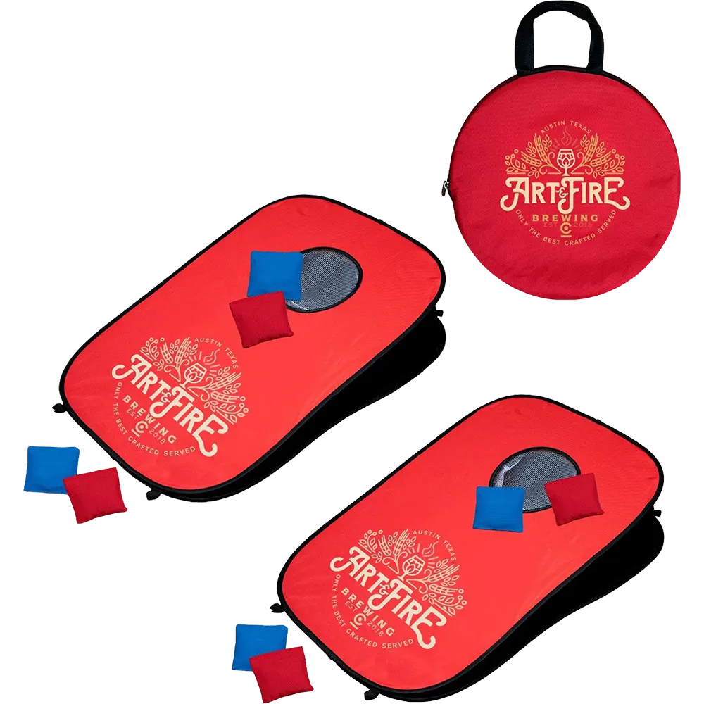 Portable Pop-Up Cornhole Set