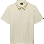 A short-sleeve polo shirt in a light cream or off-white color, featuring a classic collar, a three-button placket, and a subtle textured knit pattern. The brand name 'pimkie' is visible on the inner neck label.