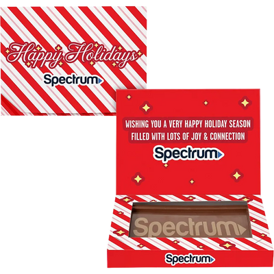 Rectangle Etched Milk Chocolate Bar- Greeting Card Box