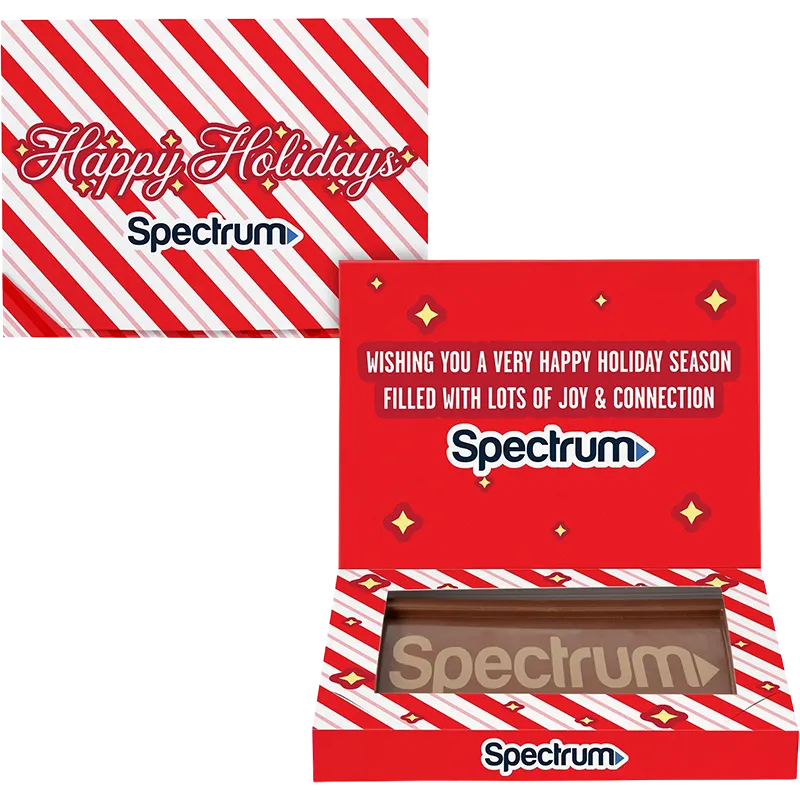 Rectangle Etched Milk Chocolate Bar- Greeting Card Box