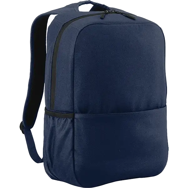 Port Authority Access Square backpack in River Blue/Navy with front zip compartment