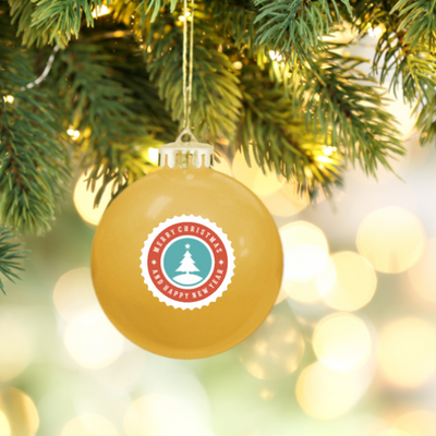 3¼" USA-Made Round Glossy Shatterproof Ornament