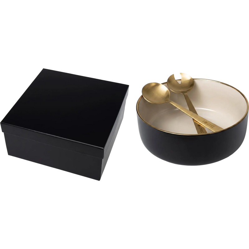 Solstice Porcelain Bowl And Serving Utensil Set