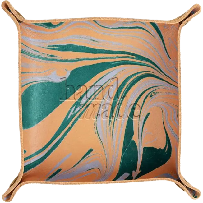 Valet Tray  Marbled Leather
