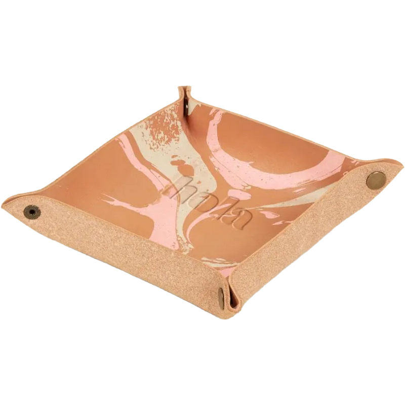 Valet Tray  Marbled Leather