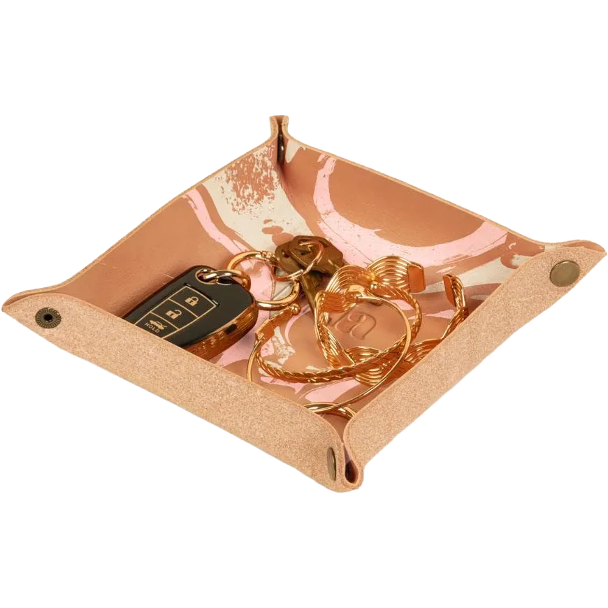 Valet Tray  Marbled Leather