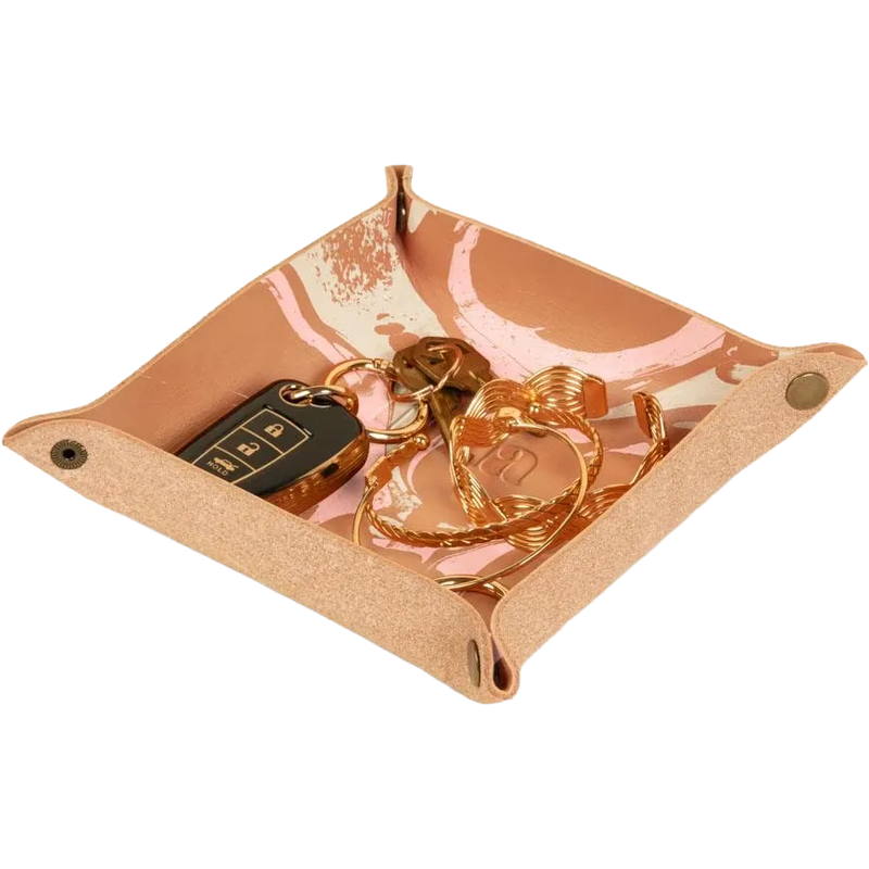 Valet Tray  Marbled Leather
