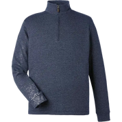 Navy quarter-zip pullover sweater