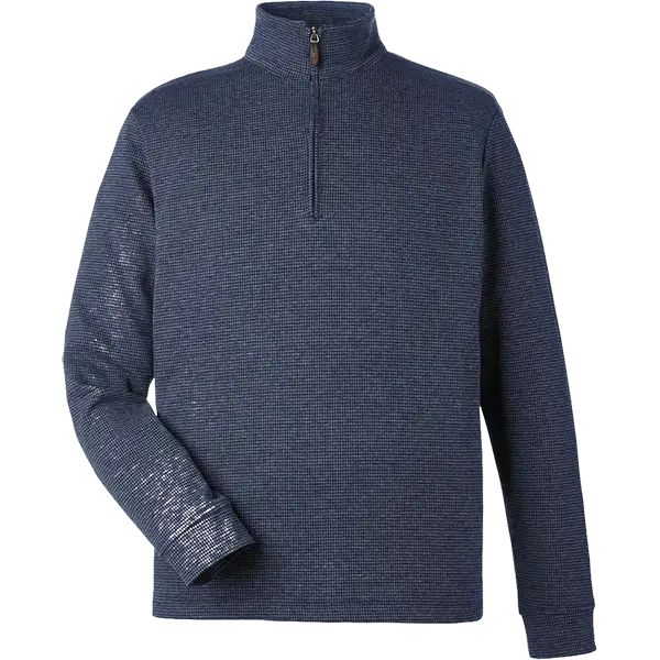 Navy quarter-zip pullover sweater