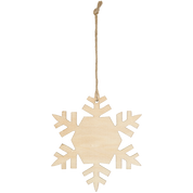 Wood Ornament  Snowflake