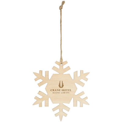 Wood Ornament  Snowflake